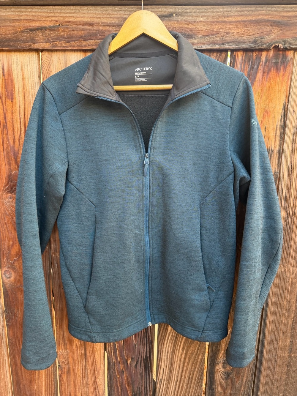 Arcteryx Men’s A2B Vinton Jacket S Small Merino Wool Full Zip Blue Fleece